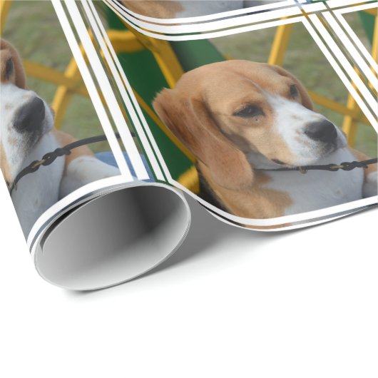 Liebenswürdiger Beagle Geschenkpapier (Rolleneckpunkt)