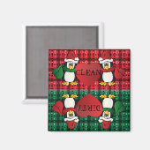 Liebenswürdiger Cute Christmas Penguins Magnet (Vorderseite/Rückseite)