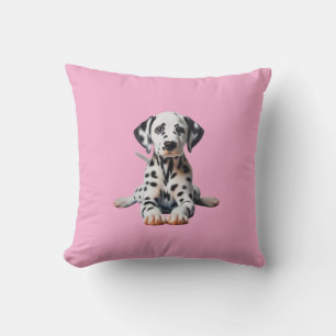 Liebenswürdiger Dalmatian Puppy Doing Cobra Pose Y Kissen