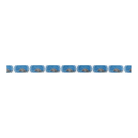 Liebenswürdiger Delphin Satinband (Vorderseite)