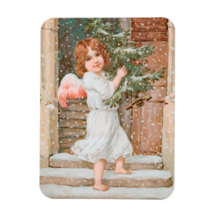 Liebenswürdiger Engel mit Weihnachtsbaum Magnet