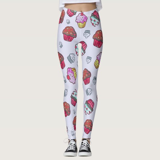 Liebenswürdiger Sweet Cupcakes Nachtisch Wird Leggings (Vorderseite)