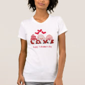 Liebenswürdiger Valentine's Day Gnomen Design T-Shirt (Vorderseite)