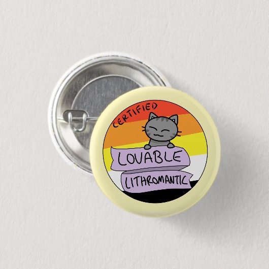 Liebenswürdiges Lithromantic Button (Vorne & Hinten)