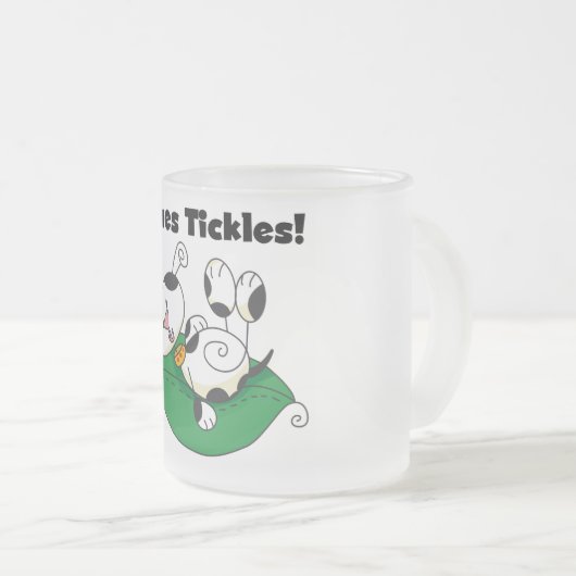 Liebentickles-T - Shirts und Geschenke Mattglastasse (VorderseiteRechts)