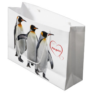 Liebepenguins-Geschenk-Tasche (wählen Sie Ihre Große Geschenktüte