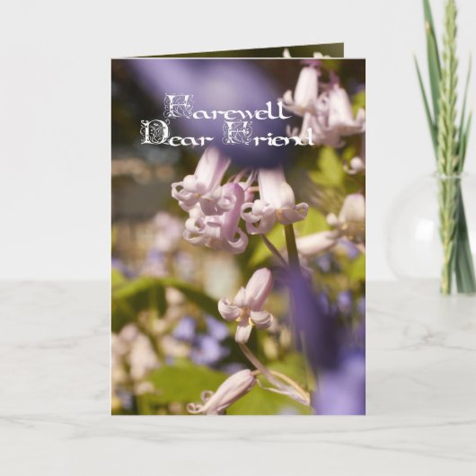 Lieber Abschiedsfreund, Beileidskarte Karte (Vorderseite)