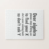 Lieber Algebra-Halt, der uns fragt, um Ihr X zu Puzzle (Horizontal)