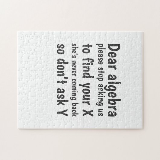 Lieber Algebra-Halt, der uns fragt, um Ihr X zu Puzzle (Horizontal)