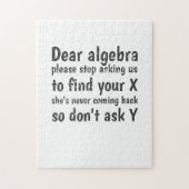 Lieber Algebra-Halt, der uns fragt, um Ihr X zu Puzzle (Vertikal)