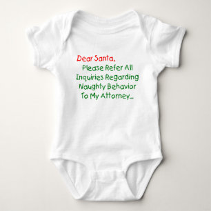 Lieber Anwalt des Weihnachtsmanns - Lustiger Weihn Baby Strampler