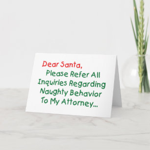 Lieber Anwalt des Weihnachtsmanns - Lustiger Weihn Feiertagskarte