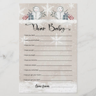 Lieber Baby Snowman Baby-Duschgame