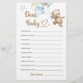 Lieber Baby Teddy Bear Baby Shower (Vorderseite)