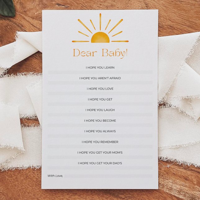 Lieber Baby wünscht Baby Shower Game (Von Creator hochgeladen)