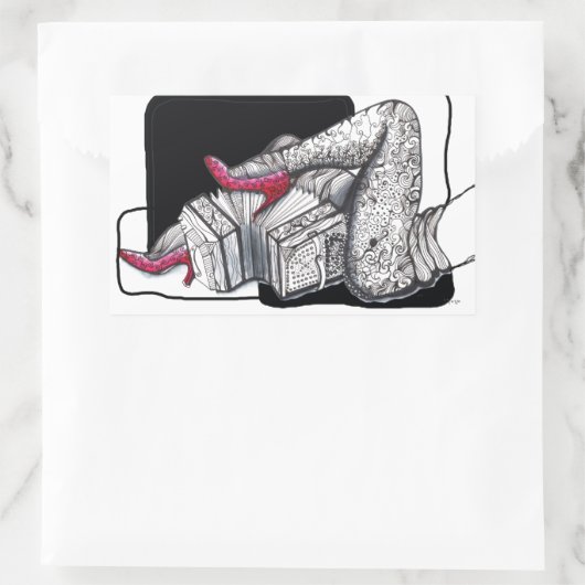 Lieber Bandoneon Tango Rechteckiger Aufkleber (Tasche)