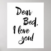 Lieber Bed I Liebe Sie Poster (Vorne)
