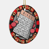 Lieber Bingo spielen Weihnachtsbaumanhänger Keramik Ornament (Rechts)