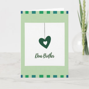 Lieber Bruder Love Heart Card Karte