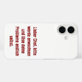 "Lieber Chef, bitte werde erwachsen..." Case-Mate iPhone Hülle (Rückseite (Horizontal))