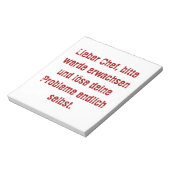 "Lieber Chef, bitte werde erwachsen..." Notizblock (Rotiert)