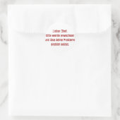 "Lieber Chef, bitte werde erwachsen..." Runder Aufkleber (Tasche)