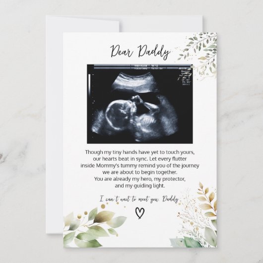 Lieber Daddy, eine Botschaft von Kleiner Feiertagskarte (Vorderseite)