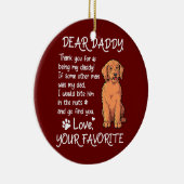 Lieber Daddy Labradoodle Hund Vater Vatertag  Keramik Ornament (Rechts)