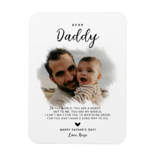 Lieber Daddy Moderne Herz-Foto zum Vatertag Magnet