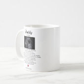 Lieber Daddy, von ungeborenem Baby Gedicht zu sein Kaffeetasse (Vorderseite Links)