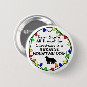 Lieber Gebirgshund Sankt Bernese Button (Vorne & Hinten)