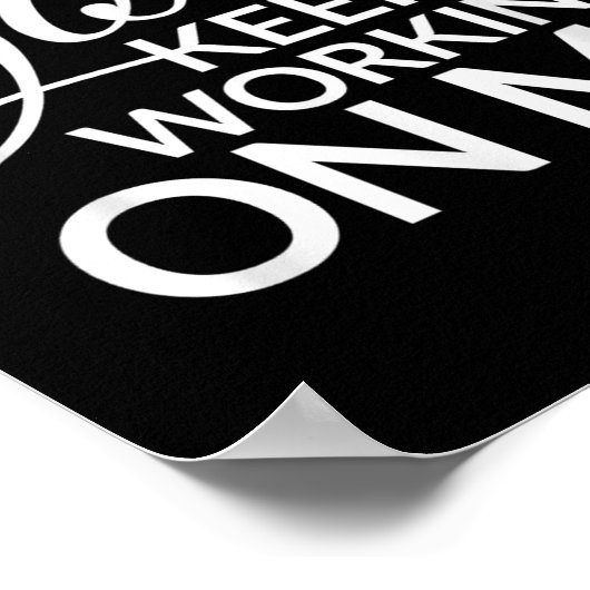 Lieber Gott Behielt an mir zu arbeiten Poster (Ecke)