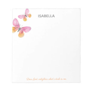 Lieber Gott, erleuchte, was dunkler Schmetterling  Notizblock