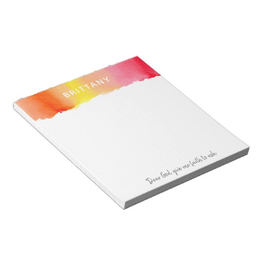 Lieber Gott, gib mir Glauben Notizblock (angewinkelt)