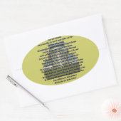 Lieber Gott Ovaler Aufkleber (Umschlag)