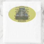 Lieber Gott Ovaler Aufkleber (Tasche)