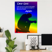 Lieber Gott Poster (Heimbüro)