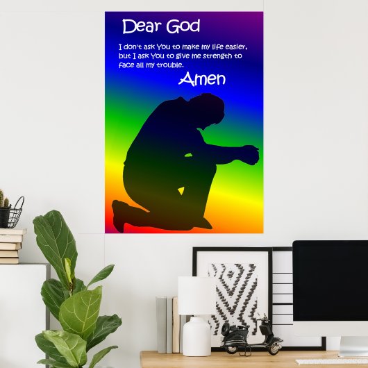 Lieber Gott Poster (Heimbüro)