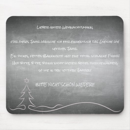 Lieber guter Weihnachtsmann Mousepad (Vorne)
