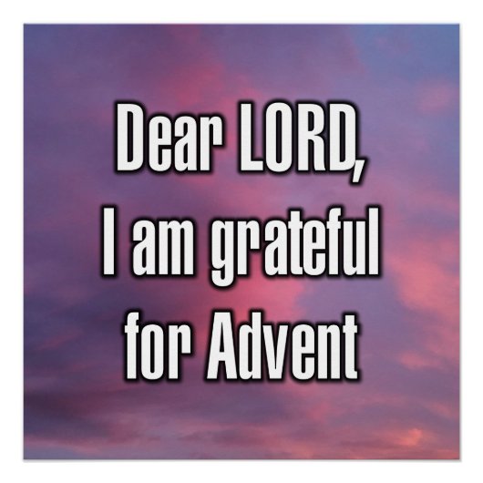 Lieber Herr, ich bin dankbar für Advent Poster (Vorderseite)