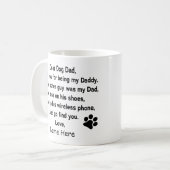 Lieber Hund Vater mit Individuelle Name Kaffee Tas Kaffeetasse (Vorderseite Links)