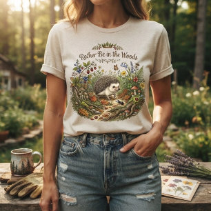 Lieber in den Wäldern Süßes Igelhaus Cottagecore Tri-Blend Shirt