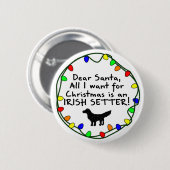 Lieber Irischer Setter Sankt Button (Vorne & Hinten)