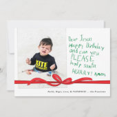 Lieber Jesus Green Crayon notieren Foto Weihnachts (Vorderseite)