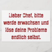 "Lieber Koch, bitte." Briefpapier (Vorderseite)