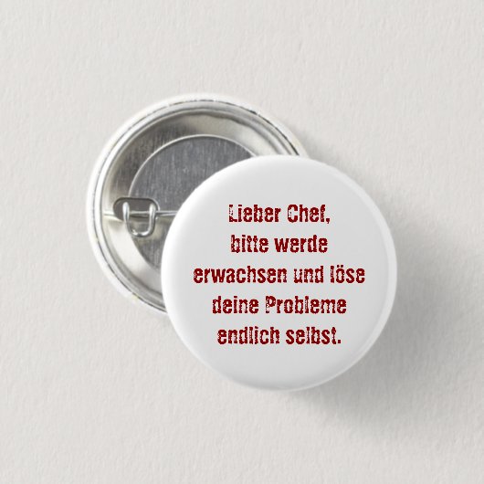 "Lieber Koch, bitte." Button (Vorne & Hinten)