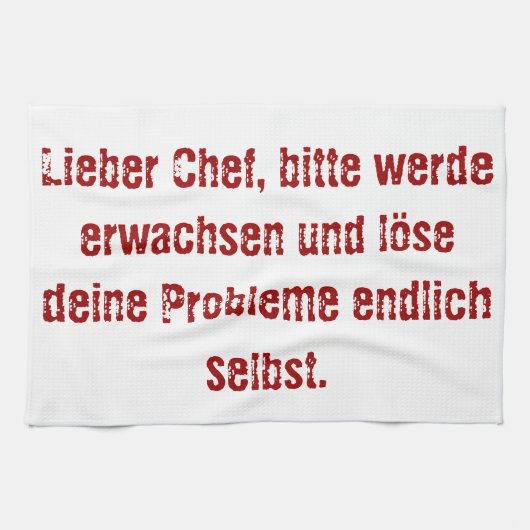"Lieber Koch, bitte." Geschirrtuch (Horizontal)