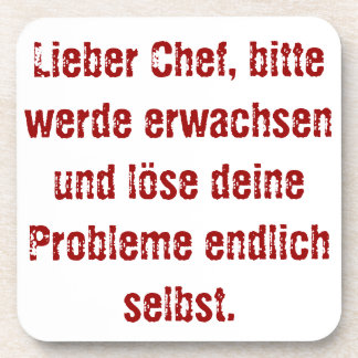 "Lieber Koch, bitte." Getränkeuntersetzer
