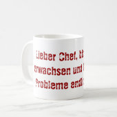"Lieber Koch, bitte." Kaffeetasse (Vorderseite Links)