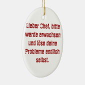 "Lieber Koch, bitte." Keramikornament (Rechts)